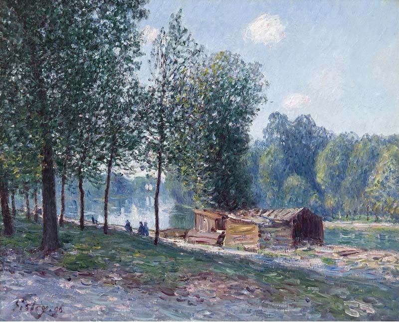 Cabins at the Bank of Loing, Morning Effect.jpg