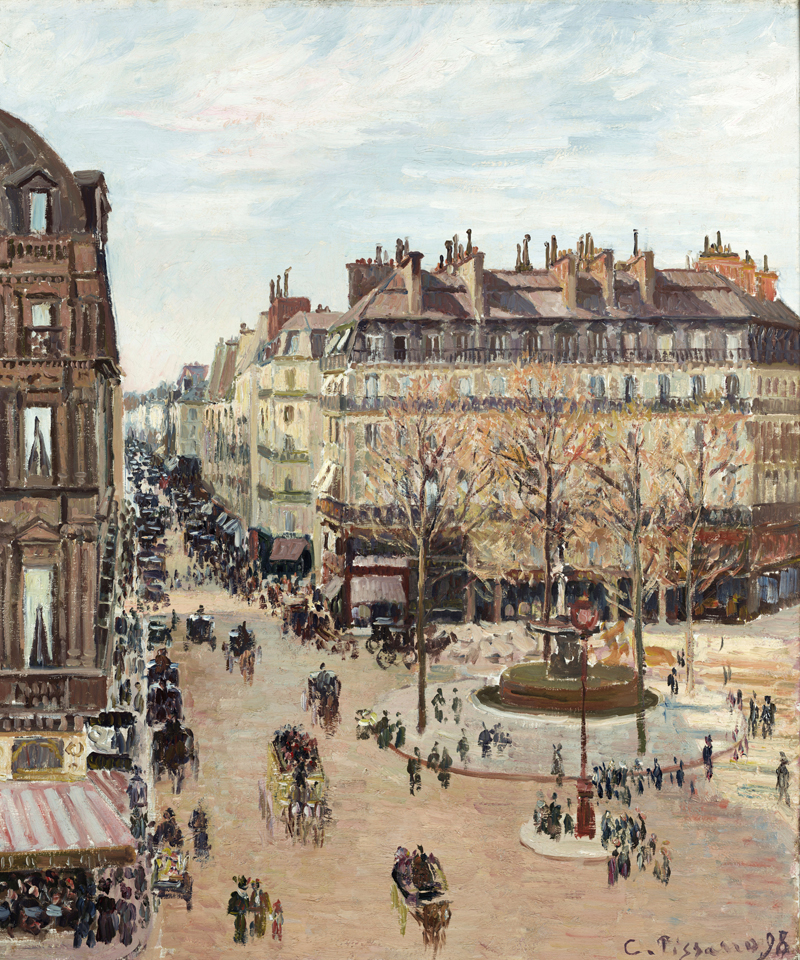 Rue Saint-Honoré, sol, morgen. Place du Théâtre.jpg